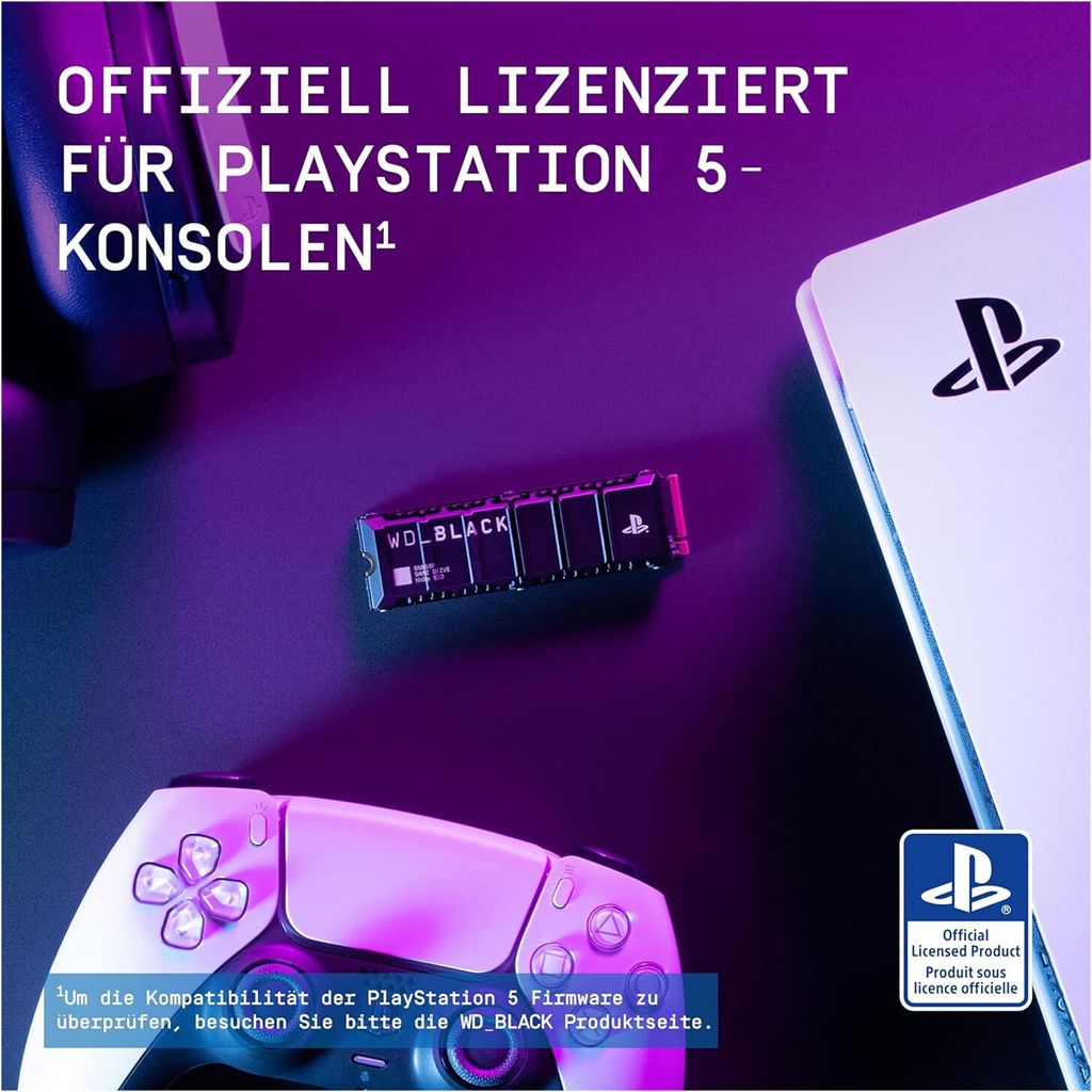 SN850P NVMe M.2 SSD für Sony PS5, 1 TB, mit Kühlkörper Produktbild 8