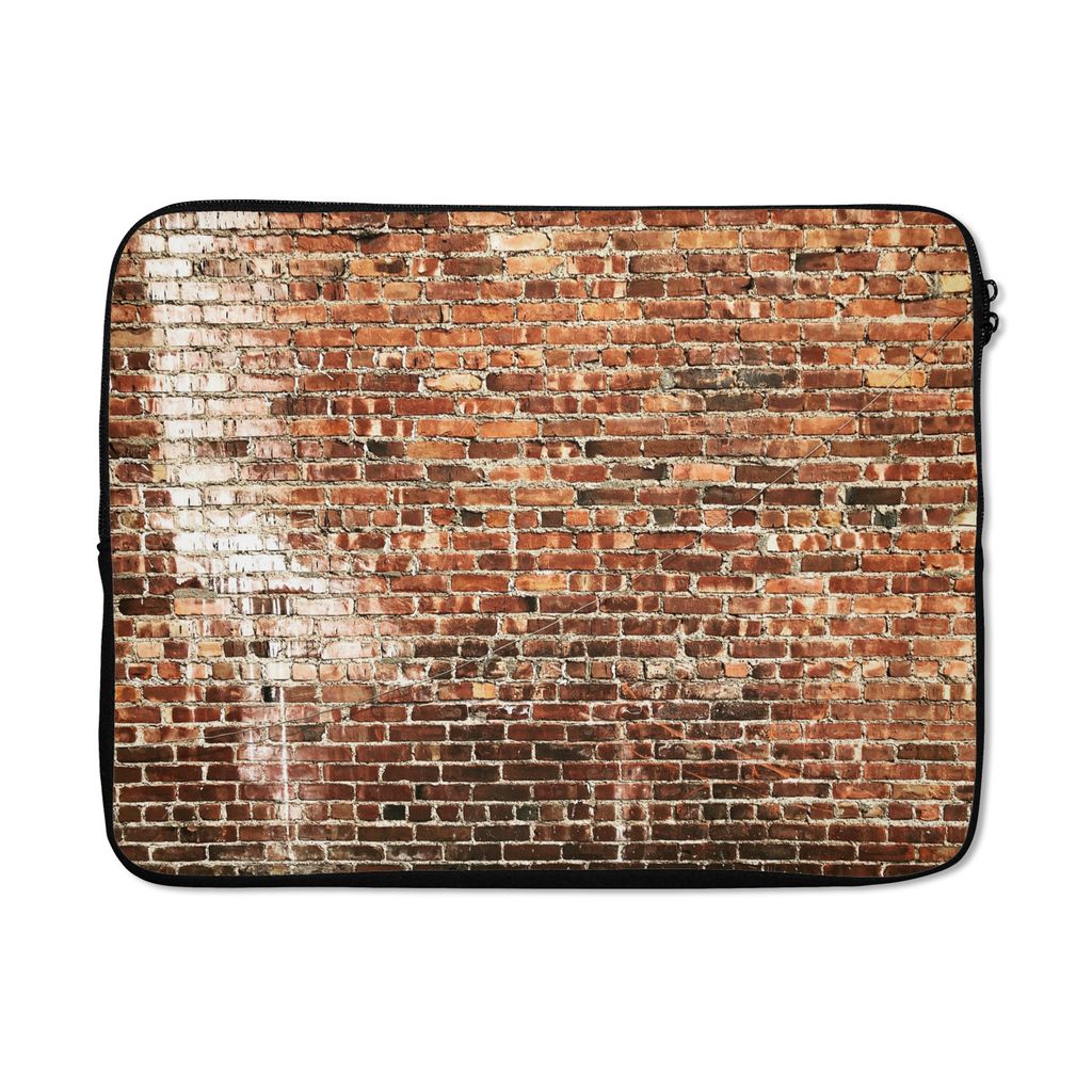 MuchoWow Laptop Hülle 17 Zoll Laptoptasche Stein - Ziegel - Mauer - Zipper - Schutzabdeckung