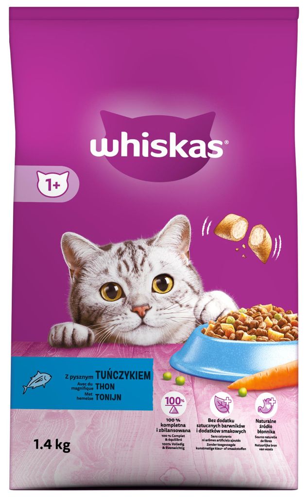Whiskas Adult 1+ Katzentrockenfutter mit Thunfisch, 2 Produktbild 