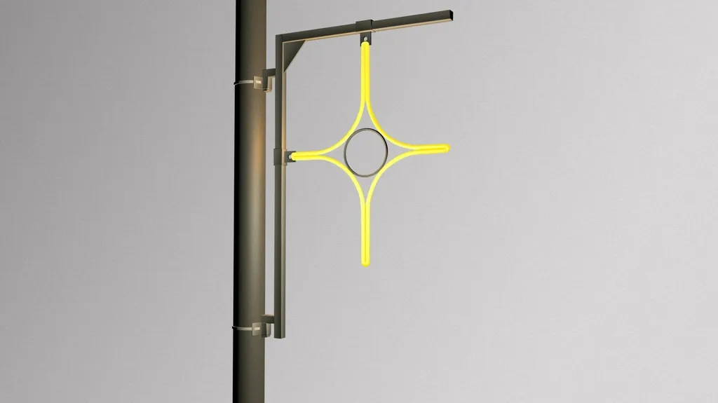 Support DECOLED 55x90 cm pour motifs 2x U20S sur colonnes 80 cm - 2