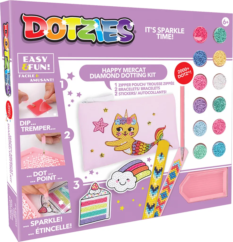 Loisirs Créatifs Diamond Dotz Kit de Broderie Diamant Dotzies Chat