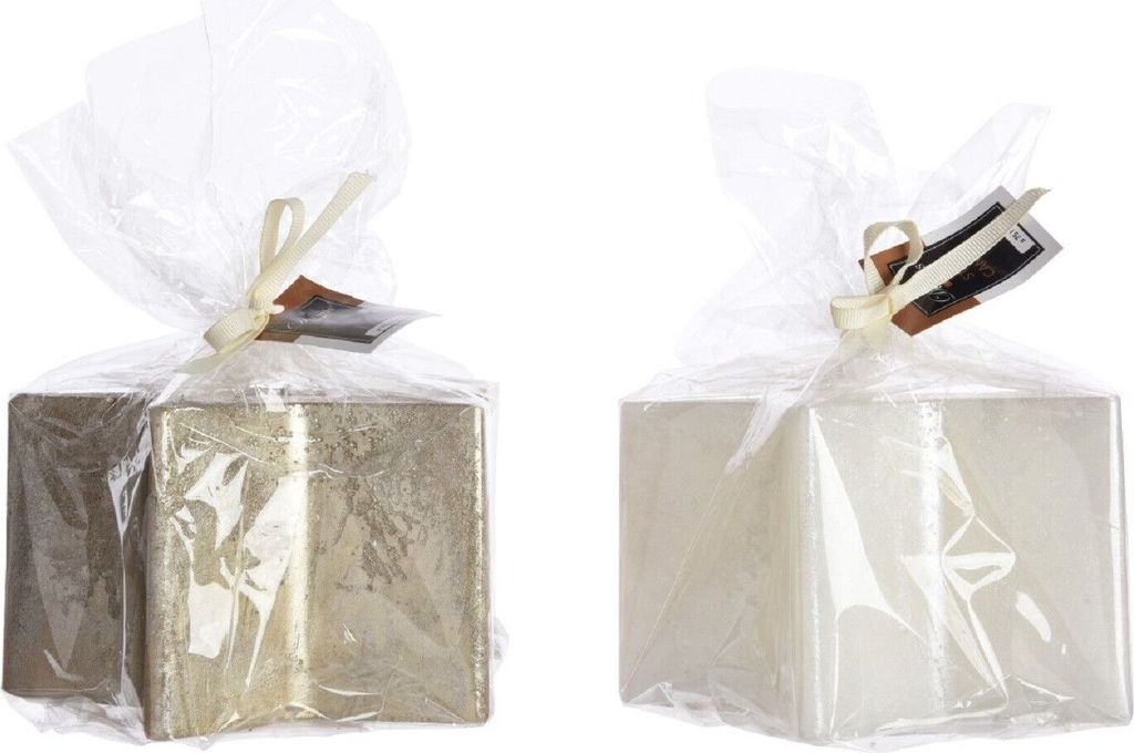 Wachskerze Stern beige /weiß 10 x 7 cm Stückpreis