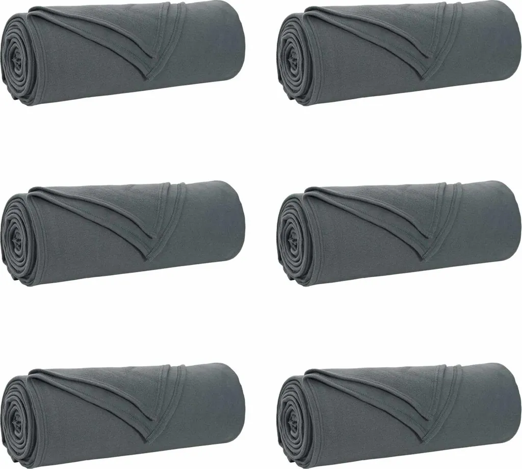 Stock 6 Coperte Pile vidaXL 350x270 cm Grigio Scuro | Uso Professionale