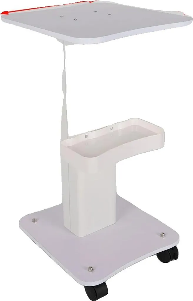 Chariot de beauté robuste blanc avec roues silencieuses 45x38x72cm