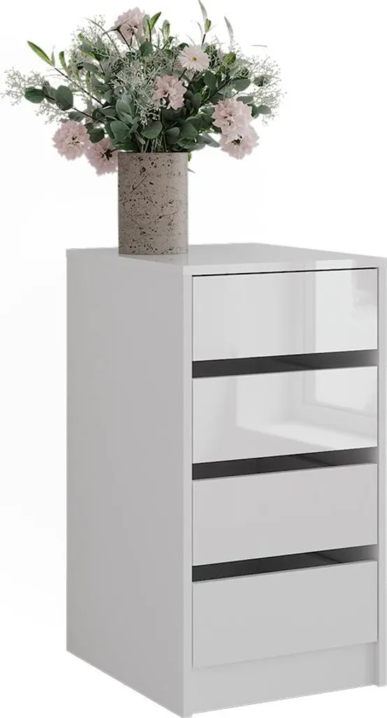 Gagnez de la place avec la commode Vicco Sherry blanche 40cm compacte