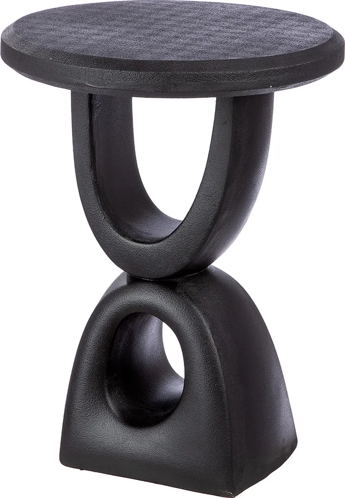 Petite table noire Preston gain de place en résine pour espaces restreints