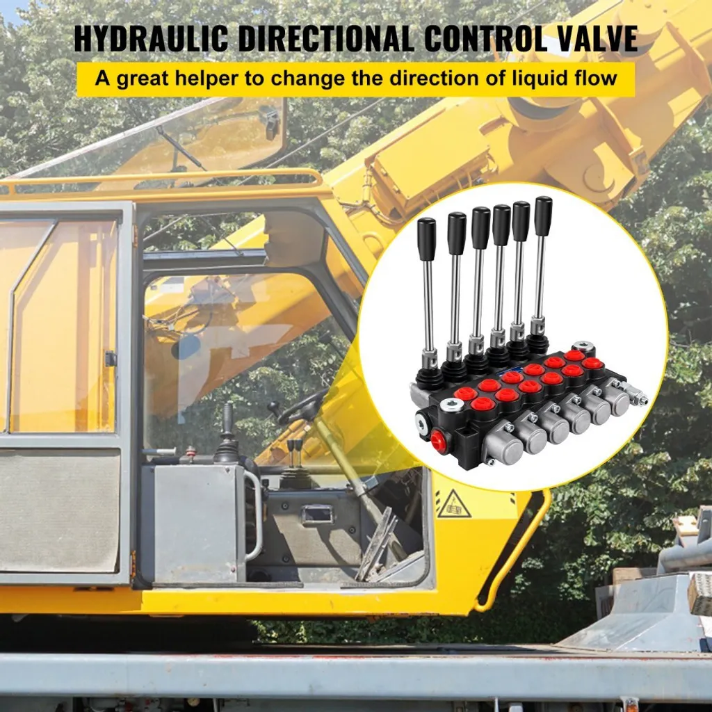 Distributeur hydraulique robuste 6 bobines 40L min à commande souple - 2