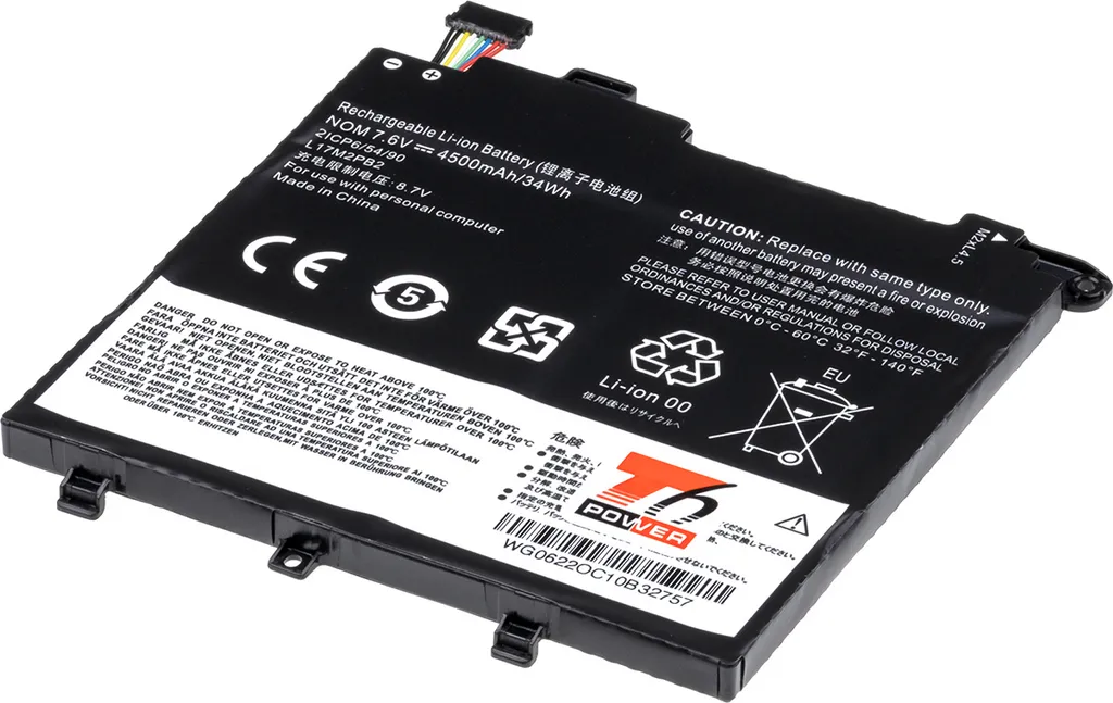 Batteria T6 Power Lenovo 5B10W67379 | Ricambio Li-Poly 7.6V 4500mAh