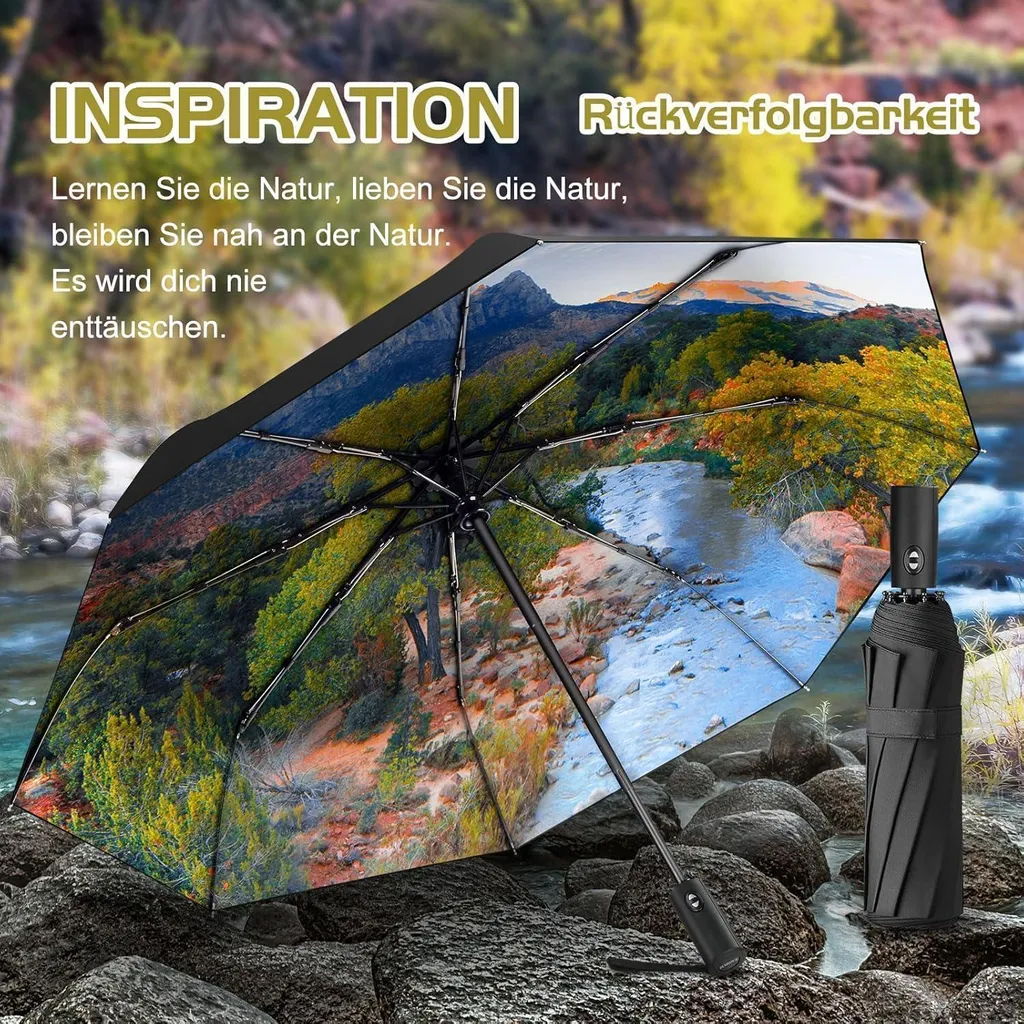 Parapluie robuste automatique compact : ne craignez plus vent et UV - 3