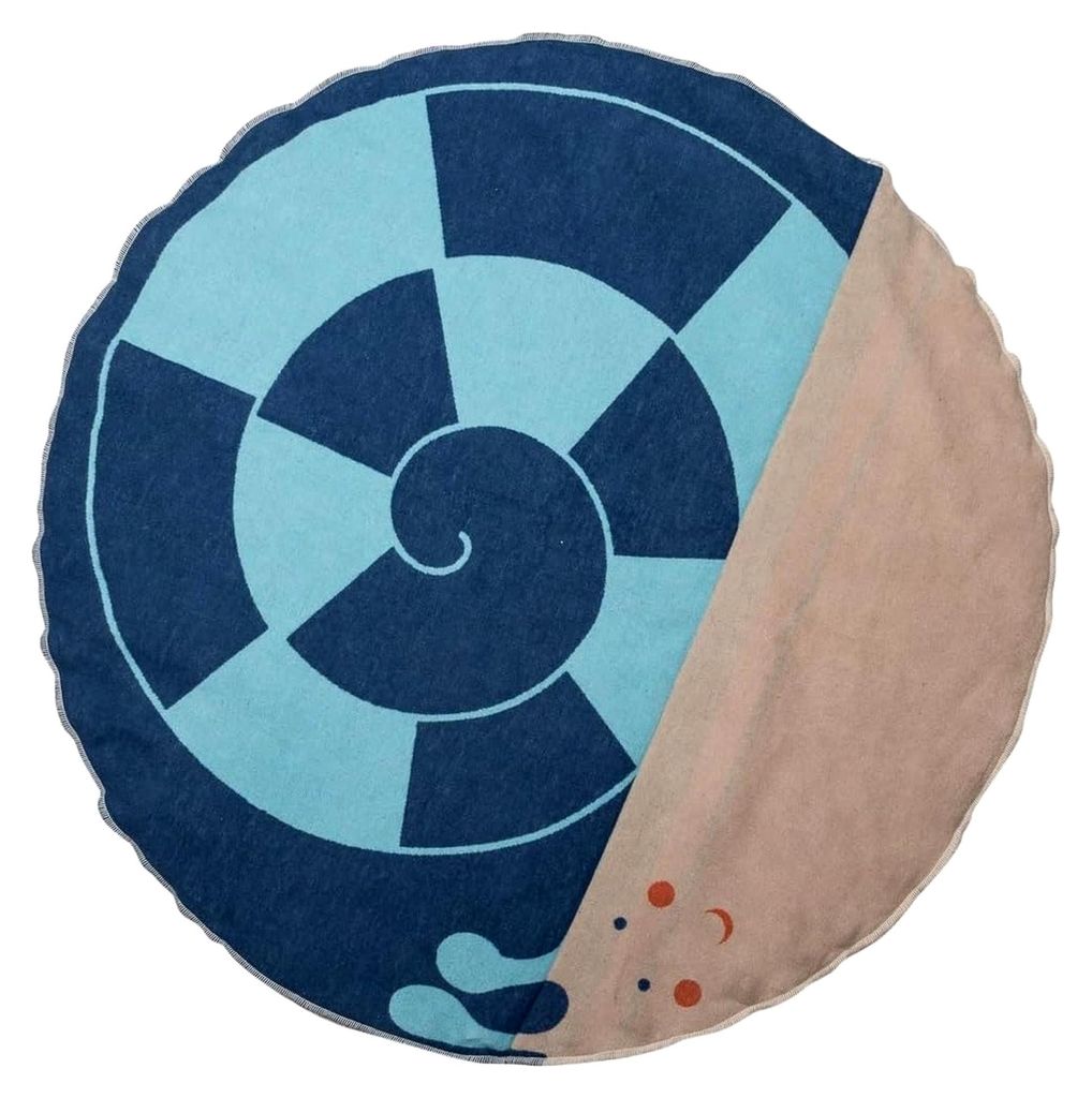 Krabbeldecke 'Schnecke' ∅ 120 cm Samtblau