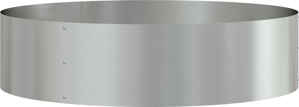 Eleganten-Stil Grauer Metall Pflanzenkübel Galvanisiert Groß Rund Industriell - Beete pflanzen DE93953