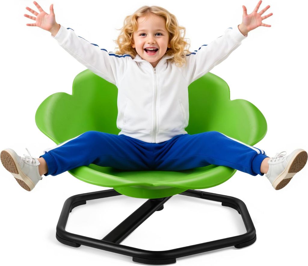 VEVOR Kinderdrehstuhl sensorischer Drehstuhl zylinderförmig, 100 kg Tragkraft, sensorisches Spielzeug mit rutschfester Metallfuß, zur Förderung ...