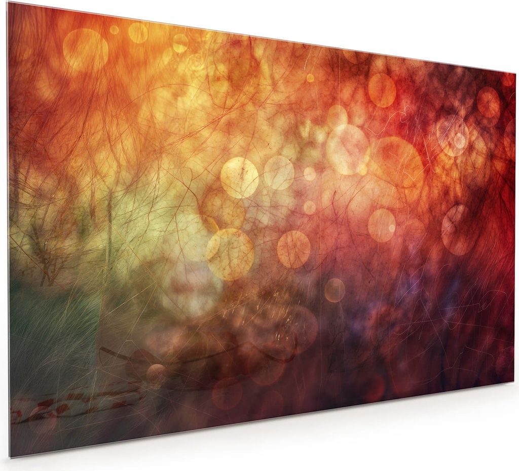 Küchenrückwand Spritzschutz Glas mit Motiv Abstrakte Kreise 40 x 40 cm