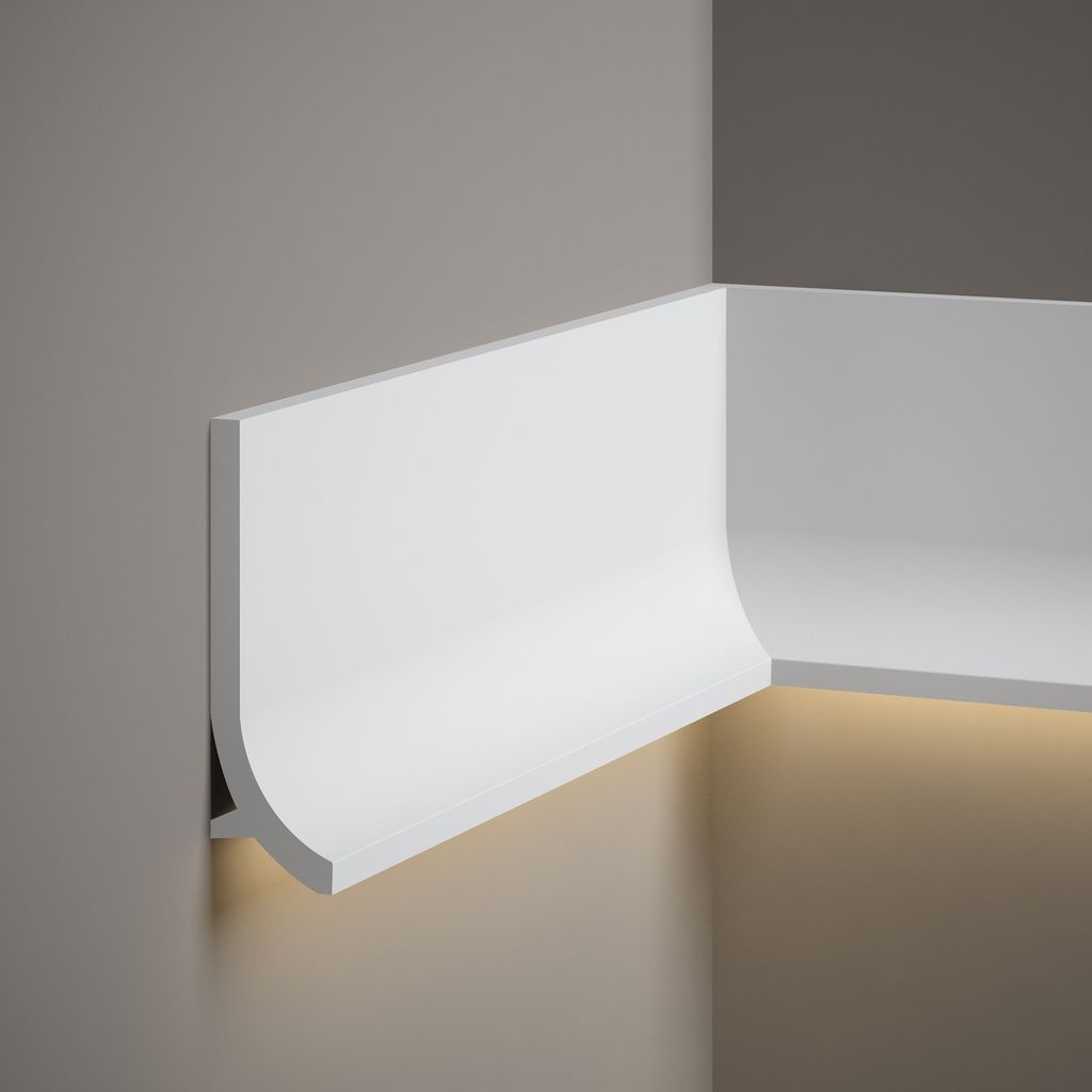 PROVISTON | Sockelleiste | 40 x 135 x 2000 mm | Weiß | Fußleiste | Mit Kabelkanal | Klassisch | Hochwertig | Robust | Langlebig | 1 Stück