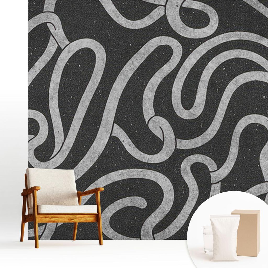 Fototapete - 250x250 cm - Tapete - Wandtapete - Wandbilder - Dekofolie - Tapete Folie - Wand - Dekoration - Wohnzimmer - Verdrehte Formen