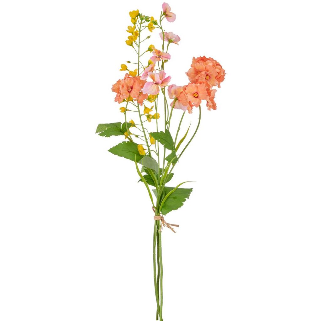 CREATIV green Frühlingsstrauß 70 cm orange – Kunstblumen Strauß künstlich für Vase, Tischdeko & Wohnraumdeko, gebundene Stiele auch einzeln ...