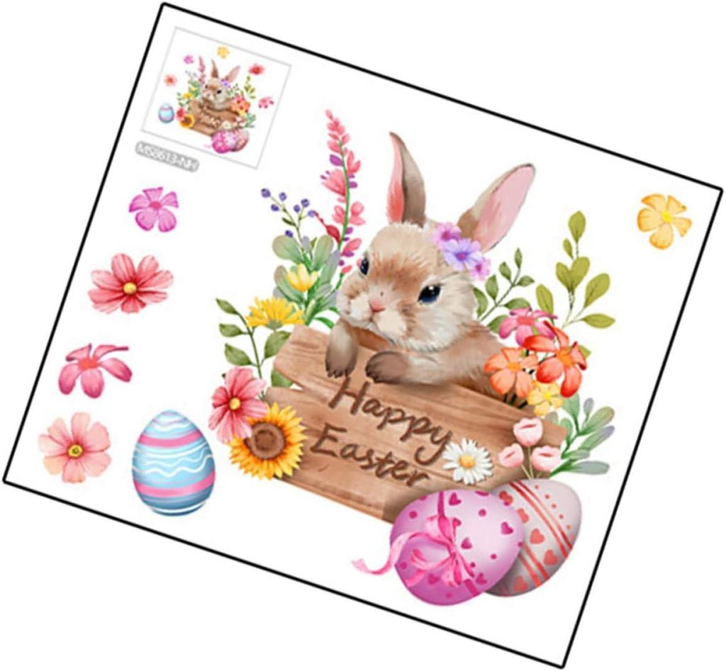 Bunte Osteraufkleber, selbstklebend, zur Dekoration von WC-/Schlafzimmer-/Badezimmersitzen