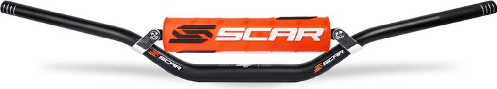 Guidon SCAR Medium Noir et Orange avec Pad de Protection pour Moto
