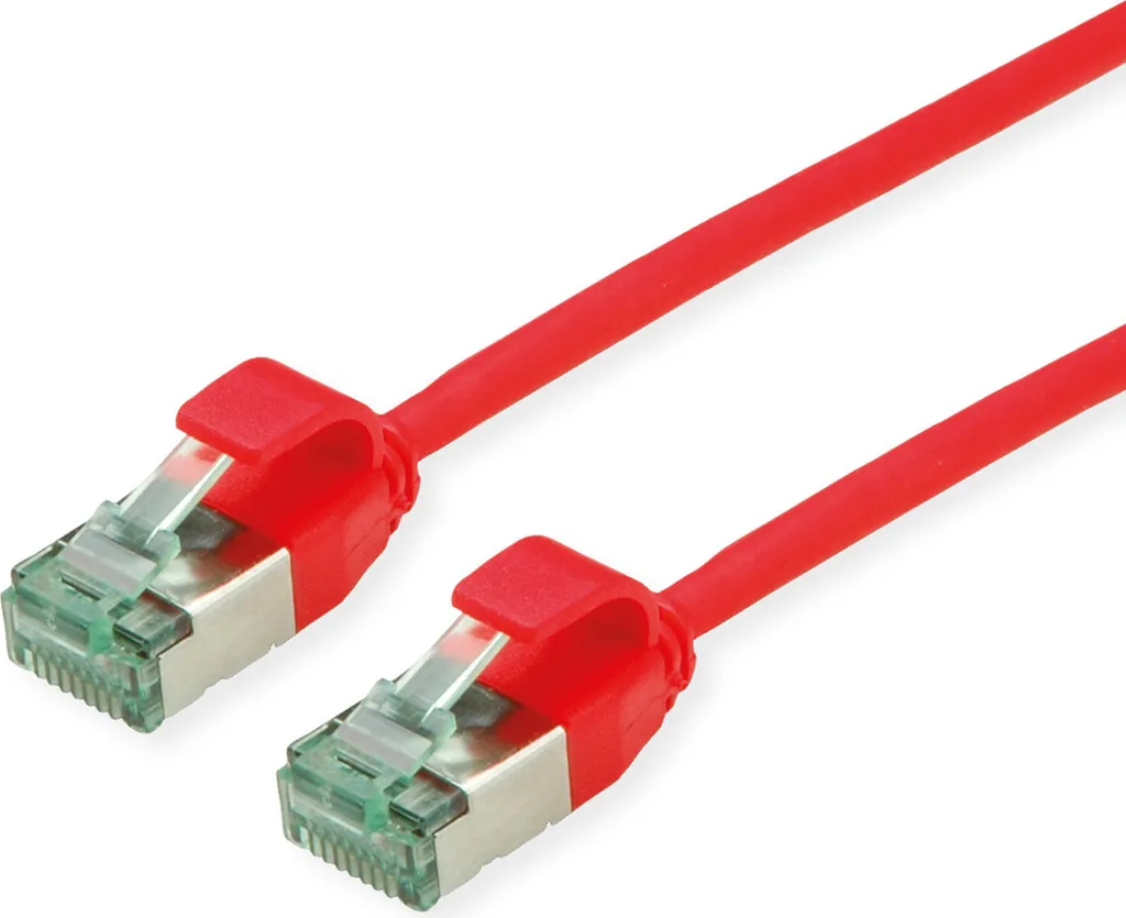 ROLINE RM U/FTP Cavo patch DataCenter Cat.6A (Classe EA), sottile, rosso, 0,15 m