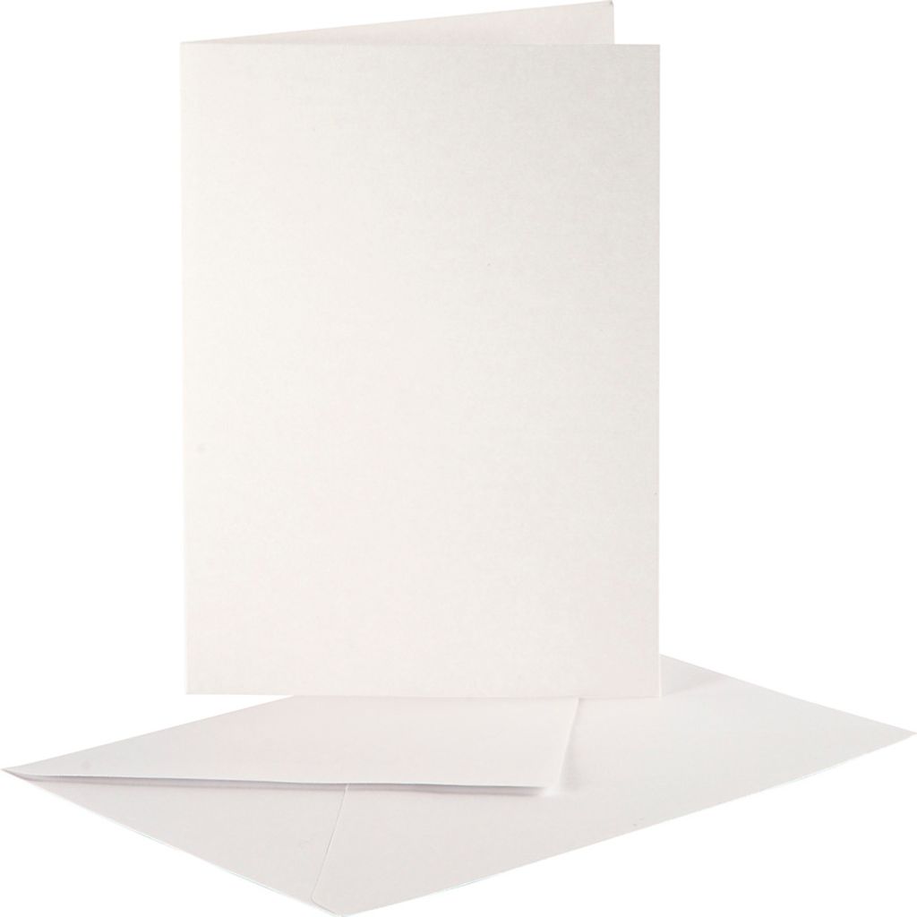 Creativ Company Perlmuttkarten und Umschläge, Kartengröße 10,5 x 15 cm, Umschlaggröße 11,5 x 16,5 cm, Creme, 10er-Set 1 Box