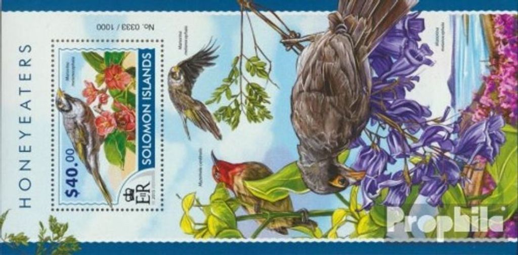 Briefmarken Salomoninseln 2015 Mi Block 423 (kompl. Ausg.) postfrisch Honigfresser