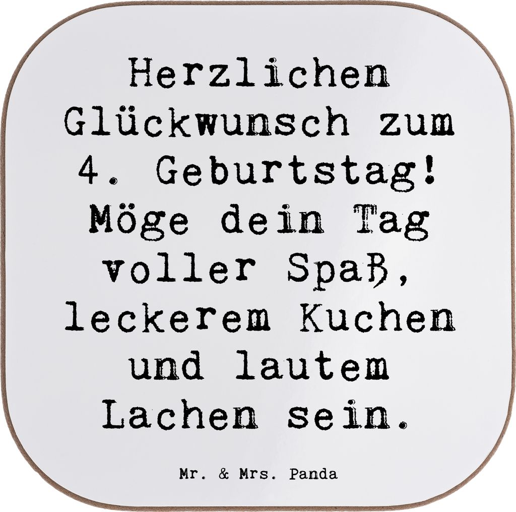 Mr. & Mrs. Panda Untersetzer Quadratisch Spruch 4. Produktbild 