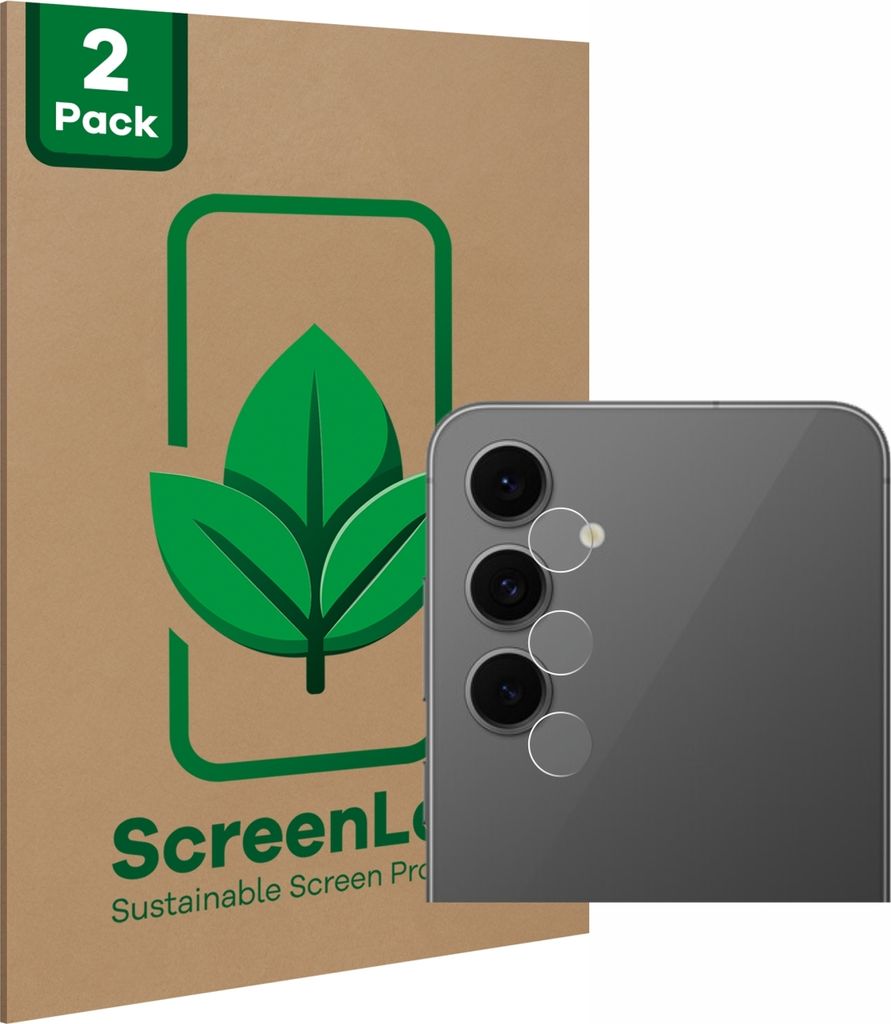 2x ScreenLeaf Schutzfolie für Samsung Galaxy S24 FE (NUR Kameraschutz) nachhaltiger Displayschutz Display Schutz Folie Klar Transparent