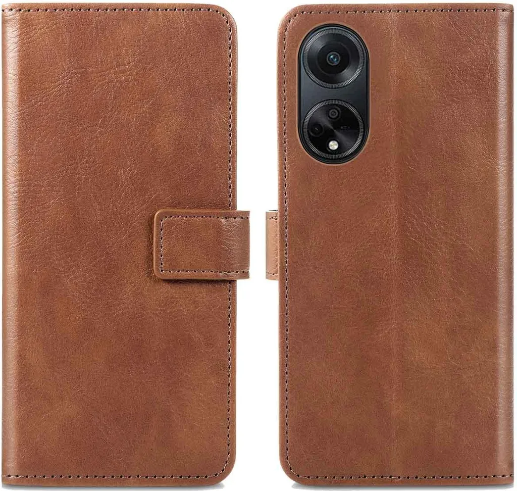 Cover Oppo A98 imoshion Marrone - Custodia Antiurto con Porta Carte