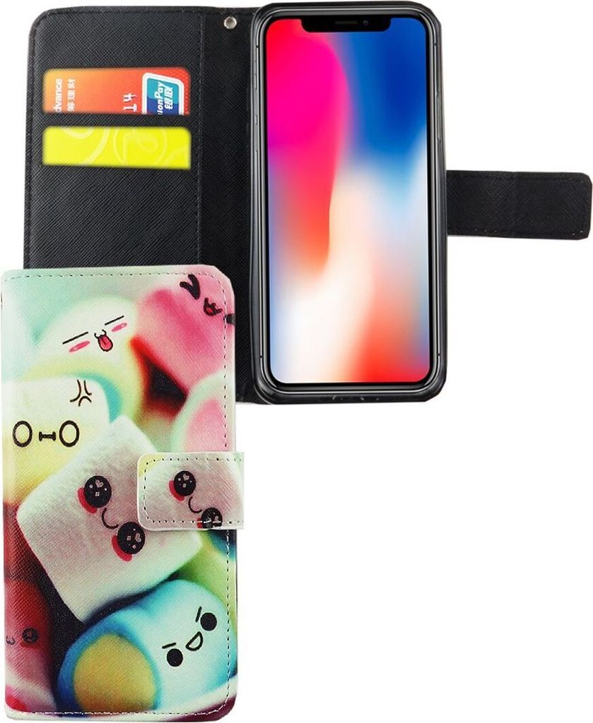 Handyhülle Tasche für Handy Apple iPhone X Schriftzug Marshmallows