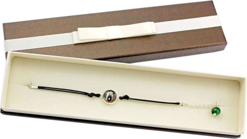 Briard, Berger de Brie - Armband in einer Schachtel mit Ihrem Foto, femininer Schmuck, ein ausgezeichnetes Geschenk der Marke Art-Dog.