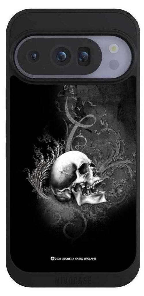 NIVOCASE Handyhülle für Google Pixel 10 Pro Hülle NIVOpure Case Schwarz Gothic Schädel Totenköpfe