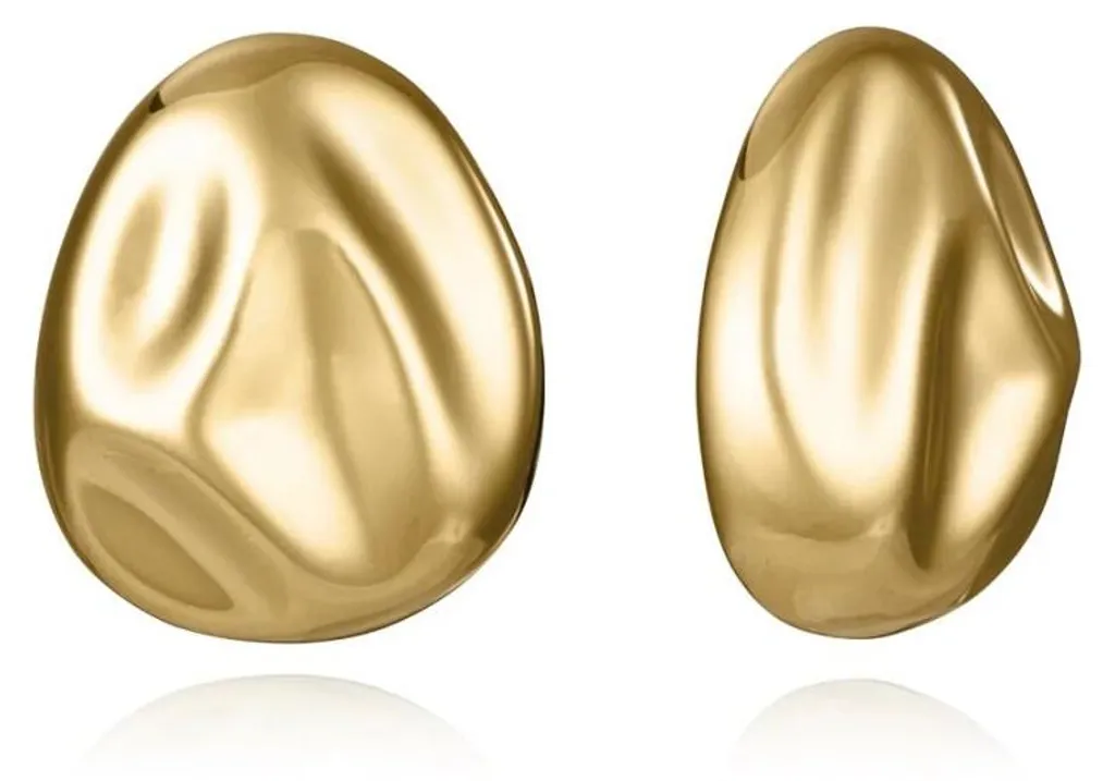 Boucles d'oreilles dorées légères modèle Air 15160E01012 en métal