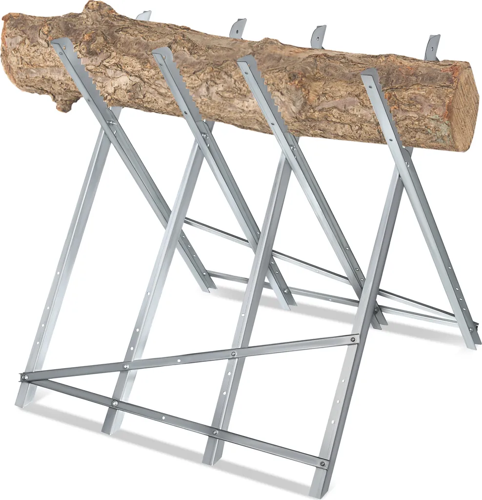 Chevalet de Sciage LZQ en Métal Robuste 150kg Pliable pour Tronçonnage