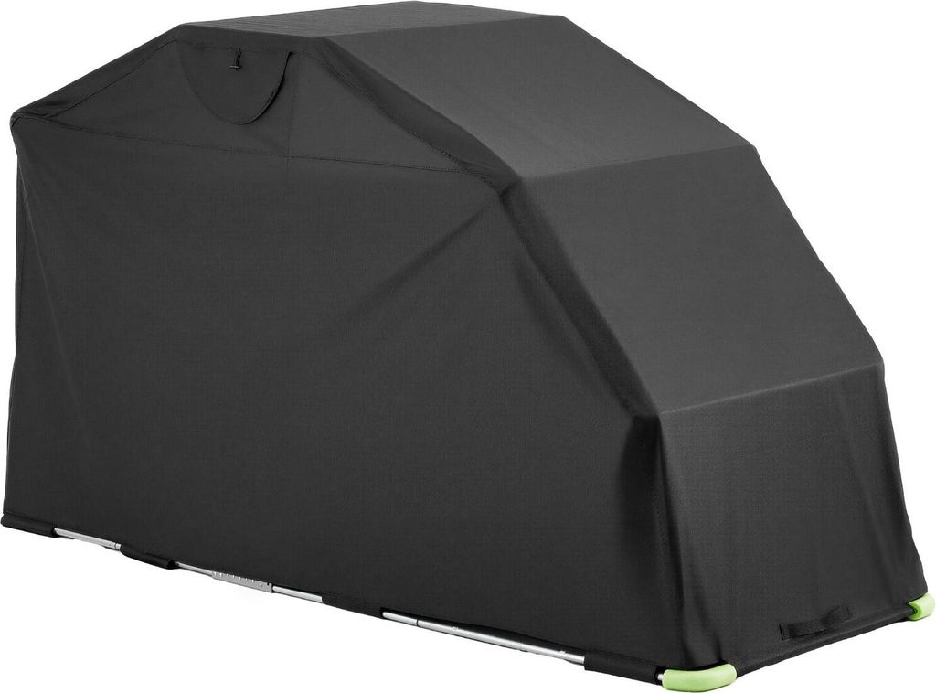Motorcycle Storage Shelter with Security Lock, 600D Oxford Flip-Up Garage Tent, Heavy-Duty All-Weather Motorcycle Cover with Ventilation Windows, 2...