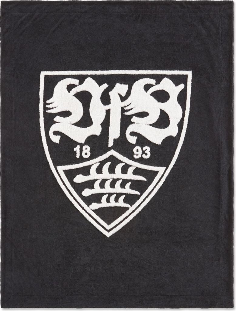 VfB Stuttgart Kuscheldecke Wappen offizieller Fan Produktbild 
