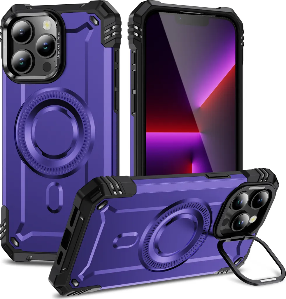 Cover iPhone 13 Pro Robusta Viola: Test Militare con Kickstand