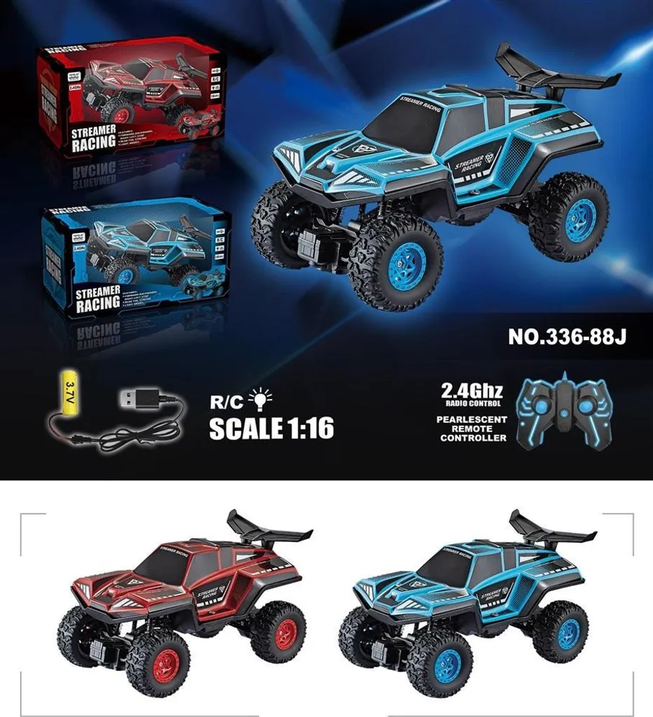 Véhicule Radio-Commandé Jeep Mega - Monster Truck Tout-Terrain Enfants
