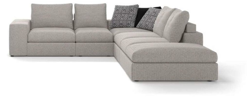 Weißes Ecksofa Polster Eckgarnitur Luxus L-Form Sofas Modern Design