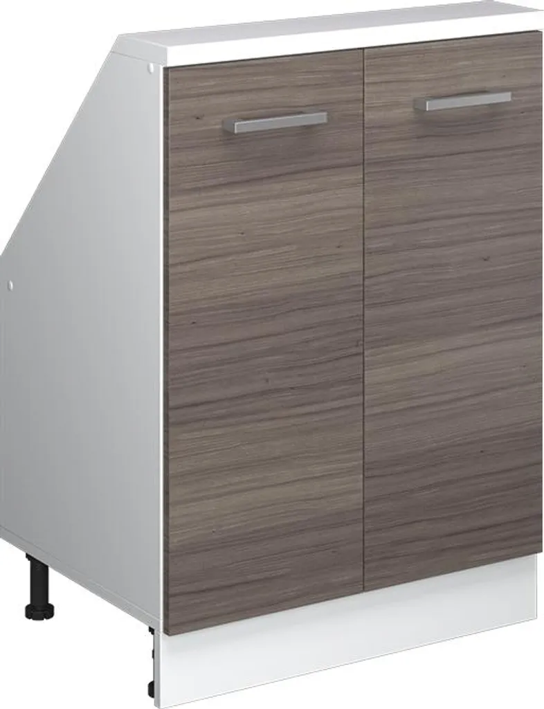 Vicco Mobile cucina sottotetto R-Line, 60 cm con 2 porte, Grigio prezioso/bianco