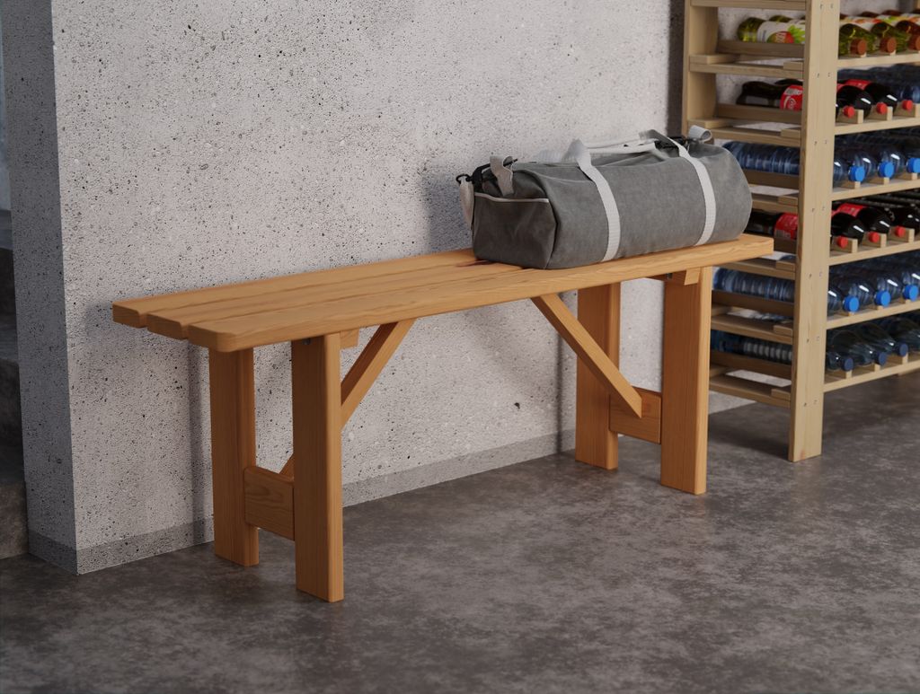 LENMAR Gartenbank Sitzbank Holzbank Massivholz Produktbild 3