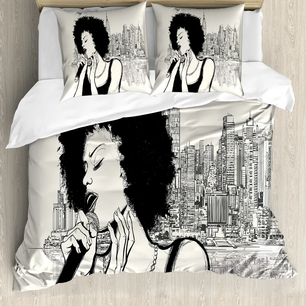Set Letto ABAKUHAUS American Girl Jazz - Design Africano Grigio Scuro