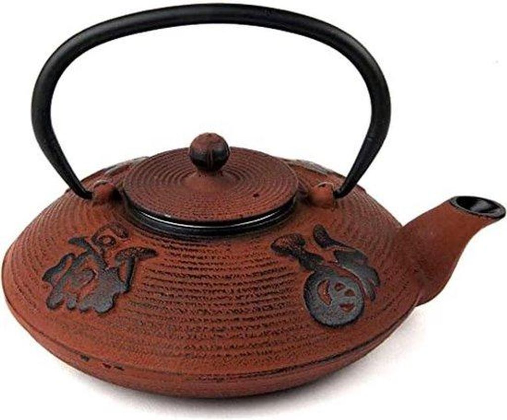 Orientalische Gusseiserne Teekanne Rot 0,8l - Orientalische Teekanne