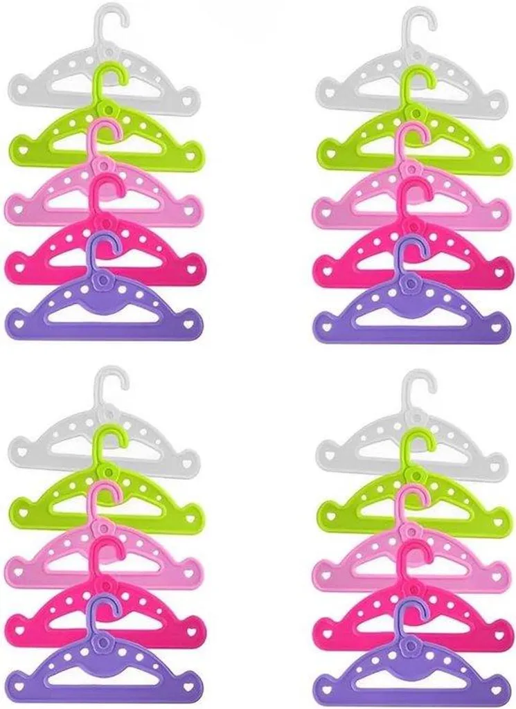 Fini les Vêtements Froissés : 20 Mini Cintres 13 cm pour Poupées