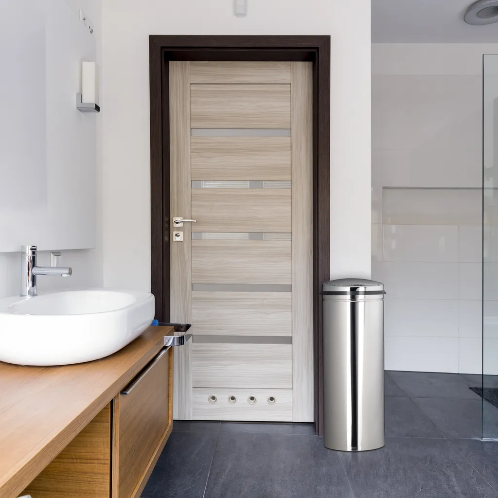 Grande Poubelle 50 L pour Famille avec Capteur Automatique Pratique