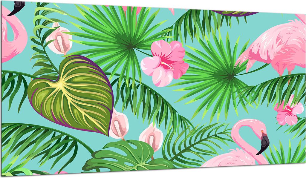 Herdabdeckplatte Glaskeramikkochfeld-Abdeckung Spritzschutz Glas 90x52 Blumen