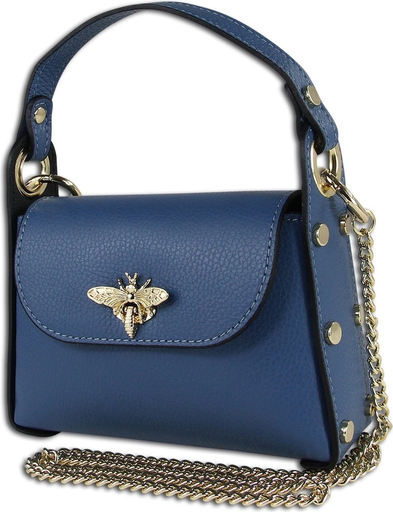 Toscanto Leder Tasche Umhängetasche blau OTT817UF