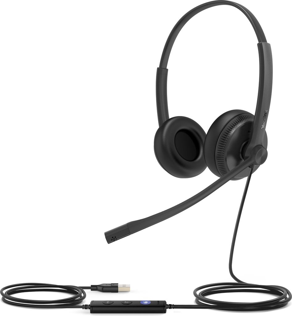 Yealink UH34 Dual UH34 DUAL TEAMS Kopfhörer & Headset Verkabelt Kopfband Büro/Callcenter USB Typ-A Schwarz