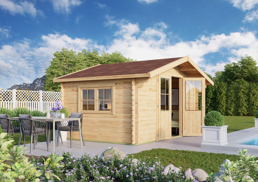 Fjordholz Gartenhaus Modell David 34