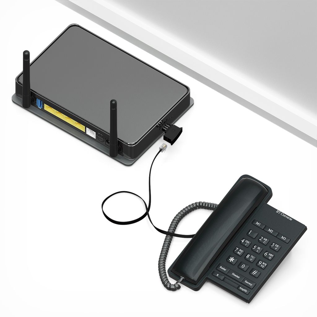 deleyCON Telefon Adapter Stecker TAE-F Stecker auf RJ11 Produktbild 4