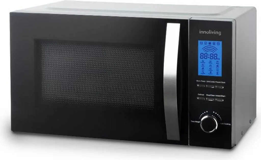 Four micro-ondes 23 litres finition argent avec fonction décongélation